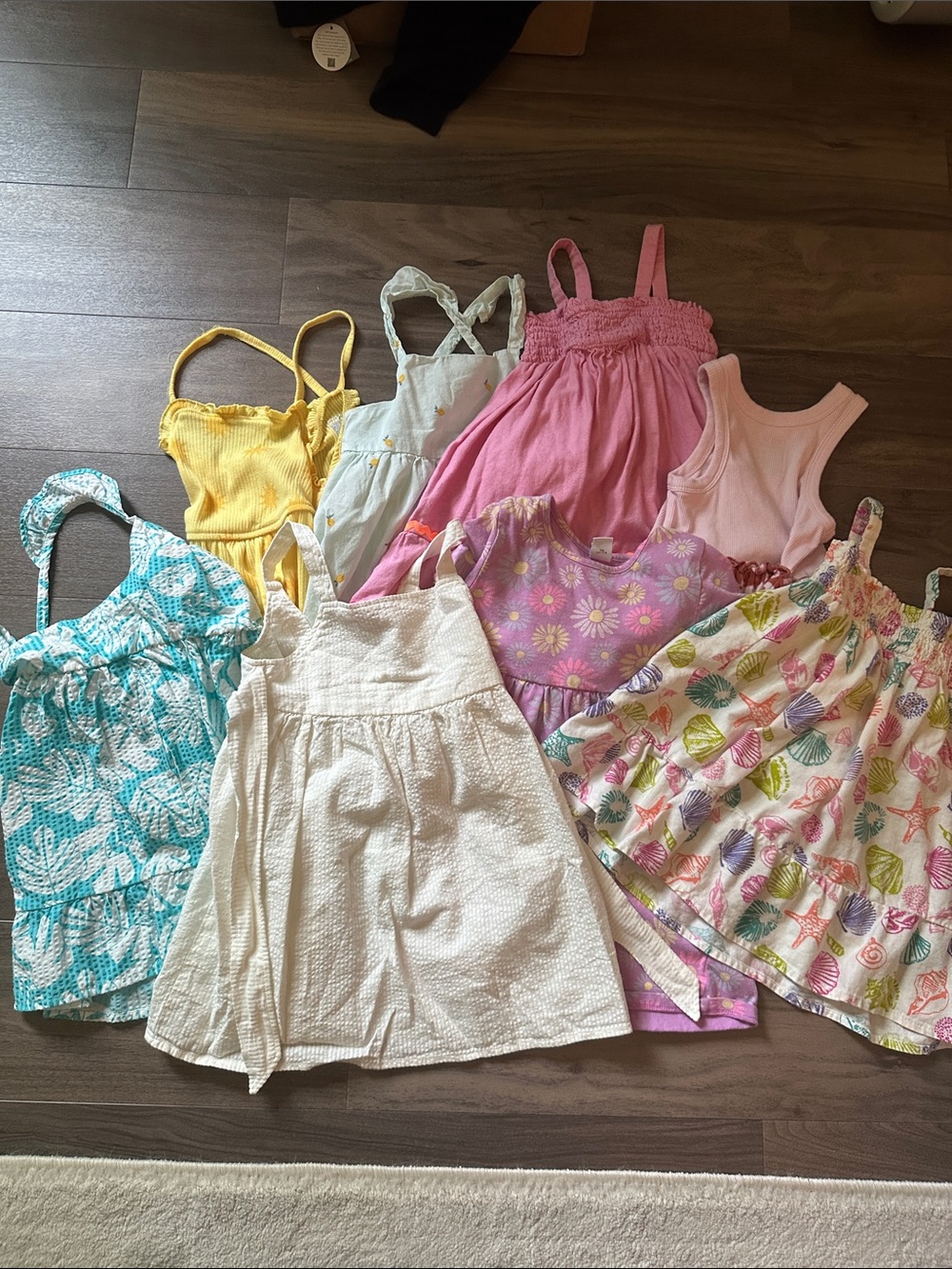 Lot of 6 girls dresses 3T, Gap, cat and jack, osh gosh, old navy, and H&M